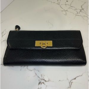 Salvatore Ferragamo Gancini  Calf Leather  Continental Wallet